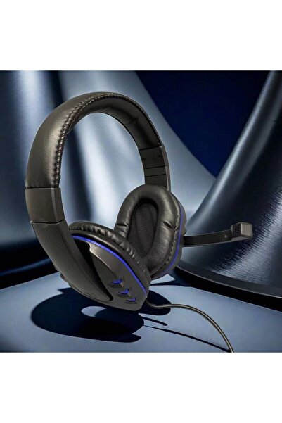 Choice3 سماعات رأس بأسلاك زرقاء 7260 مزودة بميكروفون، مناسبة لاجتماعات العمل،...