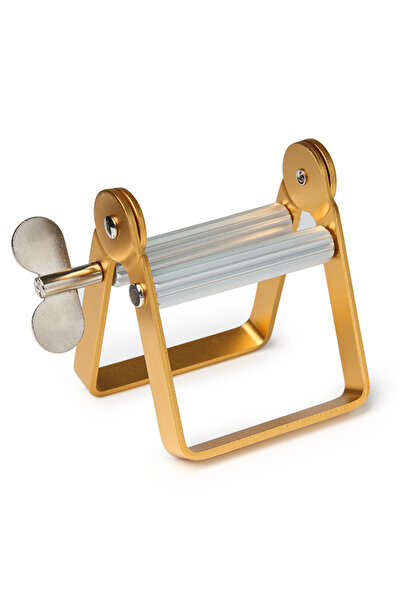 Choice1 عصارة معجون أسنان معدنية ذهبية - موزع أسطواني متعدد الوظائف كبير الحج...