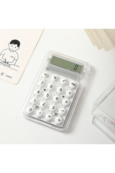 Choice5 WHITE 1pcs Mini Practical Calculator 8 Digits HD Display Electronic C...