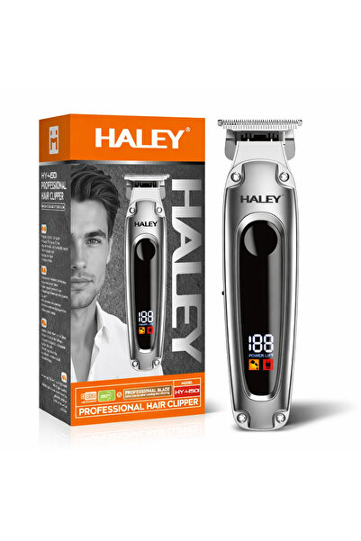HALEY Mașină de tuns profesională HY-4501 cu afișaj LCD, reîncărcabilă prin USB