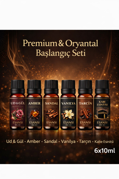 narniamiss Oryantal Essans Seti- 6x10ml- kolonya-parfüm-sprey oda kokusu-çubu...
