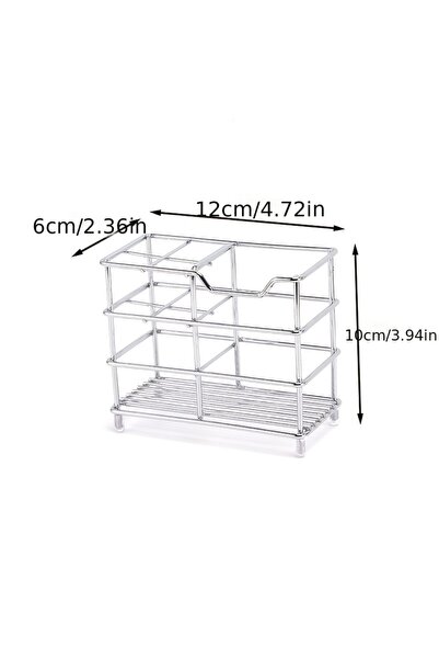 Choice حامل فرشاة أسنان أبيض من الفولاذ المقاوم للصدأ بخمسة فتحات - تصميم قائ...