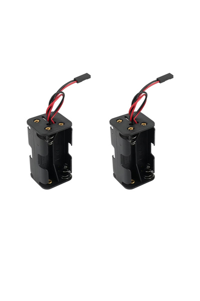 choice2 2PCS 1/2/4PCS AA Battery Holder Case JR Connector Cable, 6V Battery B...