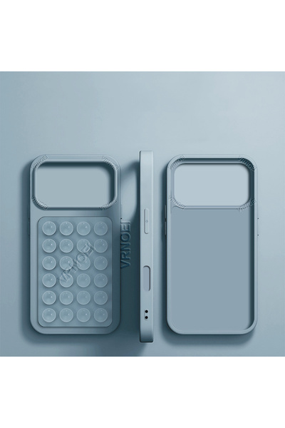 Choice53 جراب غلاف هاتف iPhone 12 باللون الأزرق الفاتح، مزود بحامل شفط 2 في 1...