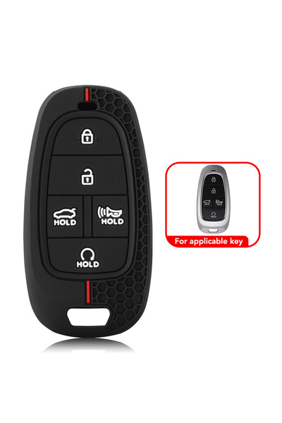 choice2 غطاء مفتاح سيارة سيليكون بخمسة أزرار لسيارات هيونداي سوناتا SEL EV 6 ...