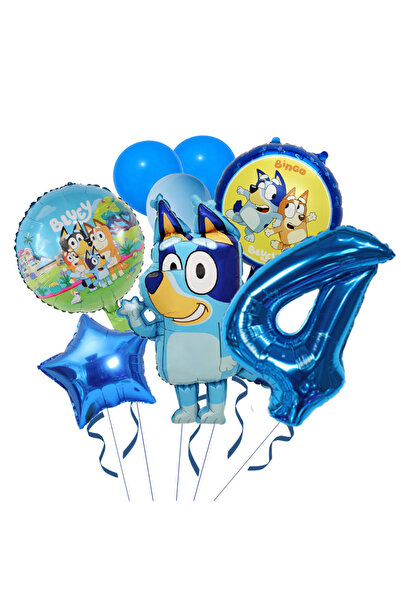 Choice26 1pack A4 8Pcs Bluey Bingo Dog Theme Birthday Party Decoration Ballo ...