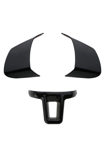 Choice4 3 قطع سوداء لتزيين عجلة القيادة لسيارات فولكس فاجن بولو، جولف 6، جيتا...