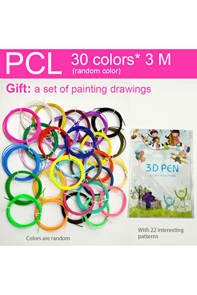 Choice PCL-3M-30PCS 3D Printing Pen PCL Filament 1.75mm Multicolor Set with C...