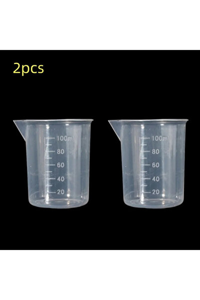 Choice1 100ml-2PCS 100ml Measuring Cup Transparent Plastic Scale Beaker Cups ...