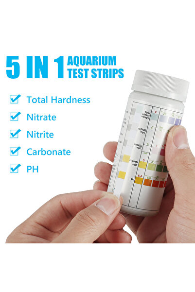 choice2 ١٠٠ قطعة ٥ في ١ شرائط اختبار أحواض السمك ٥-١٧ في ١ مجموعة اختبار مياه...