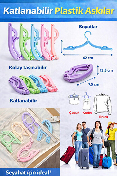 Mode Cool Katlanabilir Seyahat Askısı – Taşınabilir, Yer Kaplamayan Pratik El...