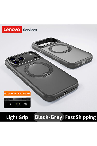 Choice23 غلاف هاتف لينوفو آيفون 17 برو أسود اللون، قابل للدوران 360 درجة، مزو...