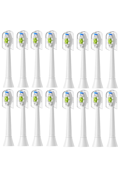 Choice8 16 رأس فرشاة بديلة بيضاء متوافقة مع فرشاة الأسنان الكهربائية فيليبس س...