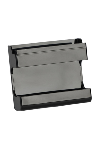 Choice3 حامل هاتف جداري أسود، حامل شحن للهواتف المحمولة أبيض بدون ثقب، لاصق س...