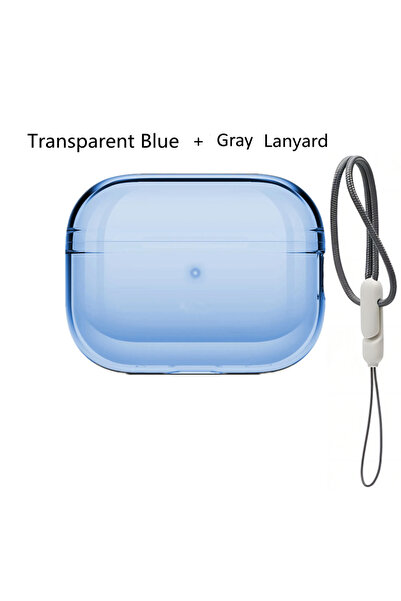Choice3 Blue set 4 Colorful Transparent Protective Case Cover For Airpods Pro...