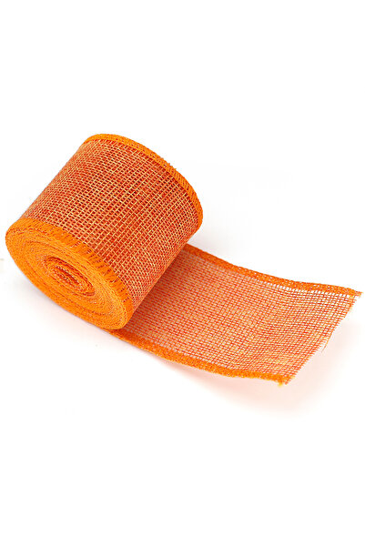 Choice5 شريط خيش برتقالي ملون بطول 5 ياردات/لفة، عرض 6 سم، مصنوع من الجوت الط...