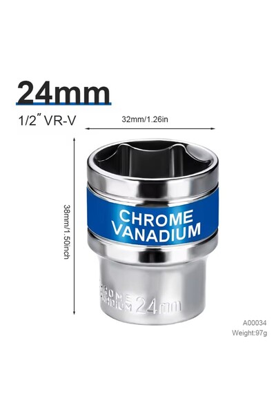 Choice6 24mm 8-32mm 1/2" Drive Deep Impact Sket Set Drive Metric Wrench Sket ...