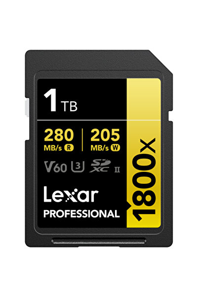 Lexar Card de memorie SDXC Pro 1800x U3 UHS-II R280/W210 (V60) 1TB