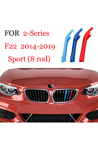 choice2 F22 14-19 8rod 3Pcs Front Grille Trim Strips For BMW Series 1 2 3 4 5...