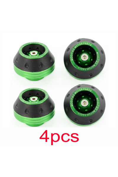 Choice4 4 قطع من وسادات حماية عجلات الدراجات النارية الخضراء العالمية (2/4 قط...