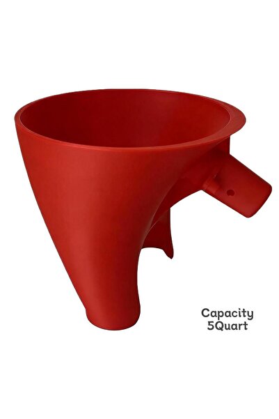 Choice قمع دقيق أحمر واسع الفوهة لخلاط كيتشن إيد سعة 5 كوارت، مقاوم للانسكاب ...