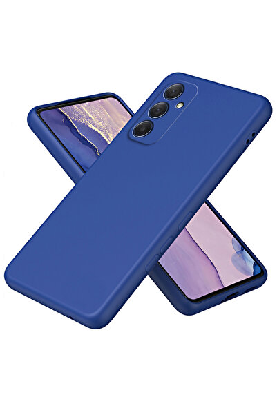 Choice38 جراب هاتف فاخر من السيليكون السائل باللون الأزرق الداكن لهاتف Galaxy...