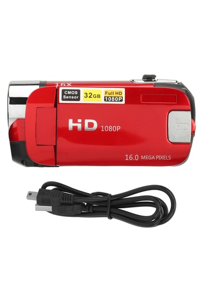choice2 Red D90 1080P 16MP Digital Camera 2.4 Inch Rotatable Screen Camcorder...