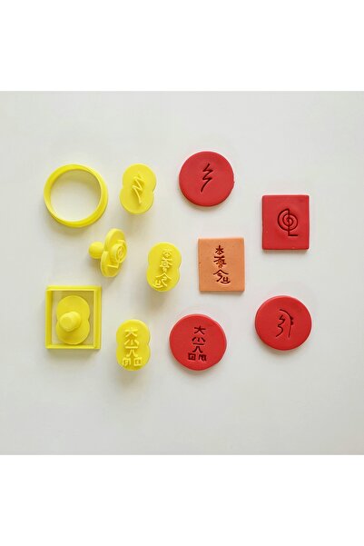 WE3D Reiki Meditation Symbols Polymer Clay Ceramic Plasticine Mold and Stamp ...