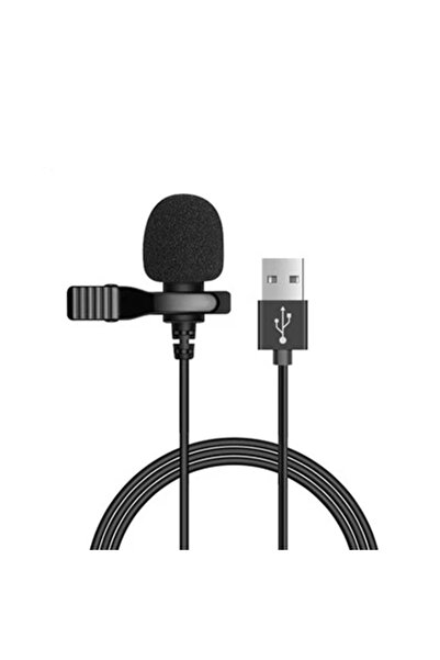 Choice ميكروفون صغير محمول بمنفذ USB بطول 1.5 متر، مكثف، يُثبت على الملابس، ب...