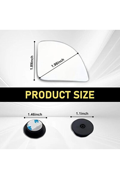 choice2 مجموعة مرايا النقطة العمياء للسيارة من قطعتين من سيكتور، مرآة محدبة ز...
