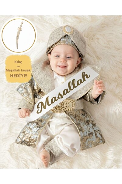 Harry&Millie هدية حزام ذهبي للأطفال الأولاد بمناسبة ختانهم، هدية حزام ماشاء الله