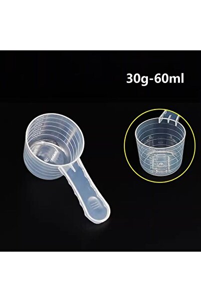 Choice3 مجموعة من 5 ملاعق قياس بلاستيكية شفافة ذات قاعدة مسطحة مزودة بمقياس، ...