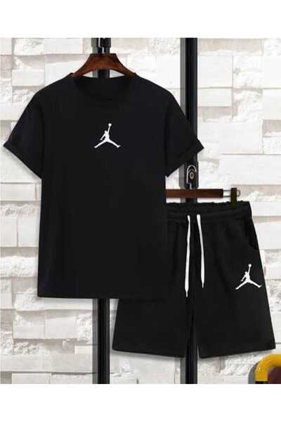 YK WEAR Tricou și pantaloni scurți cu imprimeu baschet, pentru bărbați/femei