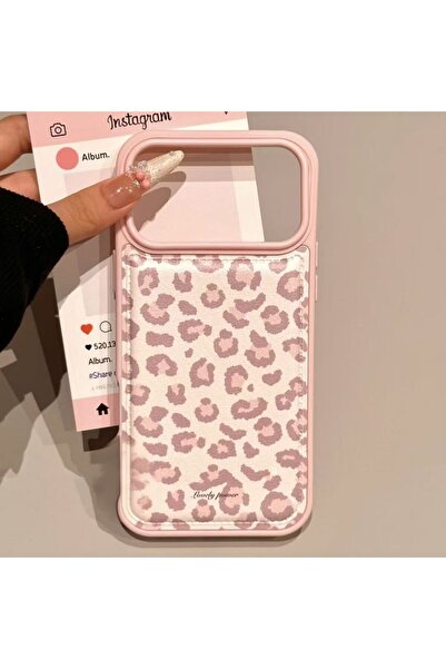 Choice13 غطاء حماية أنيق لهاتف آيفون 17 مطبوع بنقشة الفهد الوردي، مطبوع بنقشة...