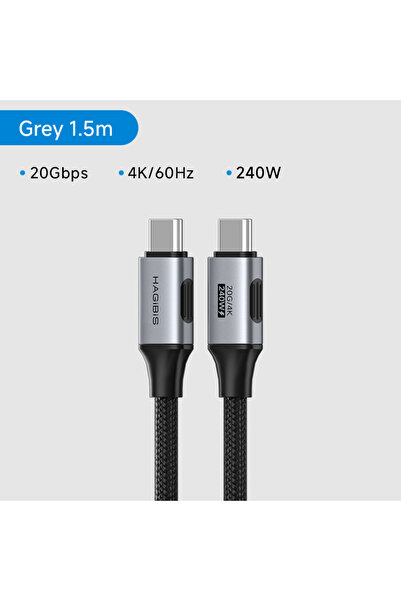 Choice كابل هاجيبس USB 4 بطول 1.5 متر، يدعم سرعة نقل بيانات تصل إلى 20 جيجابت...