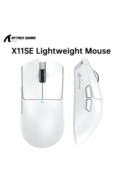 Choice6 ماوس الألعاب اللاسلكي X11SE White Attack Shark X11 X11SE، بتردد 1000 ...