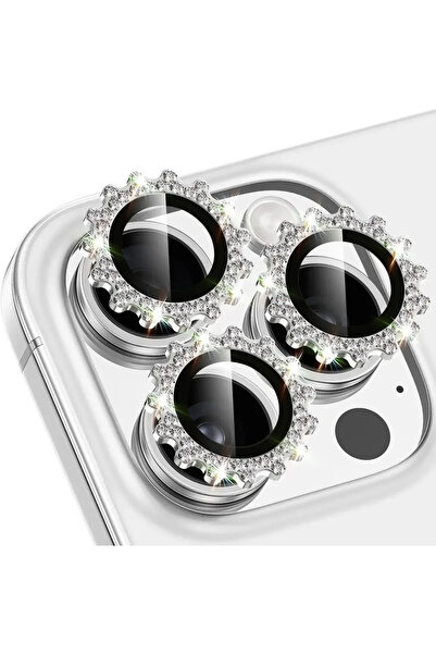 Choice5 واقي عدسة الكاميرا الزجاجي الماسي ثلاثي الأبعاد بتصميم تروس معدنية له...