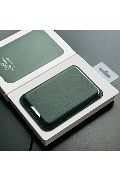 Choice1 حامل بطاقات مغناطيسي فاخر من الجلد الصناعي باللونين الأسود والأخضر، م...