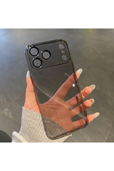 Choice7 جراب زجاجي أسود فائق النحافة ذو عدسة شفافة صلبة لهاتف iPhone 17 Pro M...