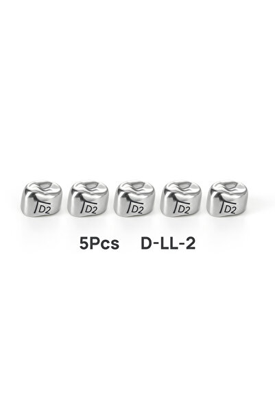 Choice39 D-LL-2 5 قطع تيجان أسنان، تيجان معدنية جاهزة، تيجان مؤقتة من الفولاذ...