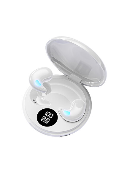 Choice1 White In-Ear Bluetooth Wireless Sleep Headphones Smart LED Display Bl...