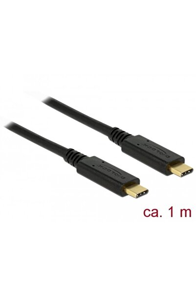 DELOCK USB 3.1 Gen 2 (10 Gbps) Type-C към Type-C 1 м PD 3 A E-Marker