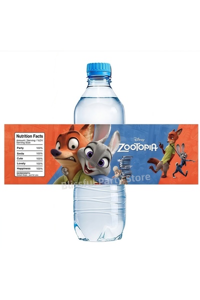 Choice16 10pcs water sticker Zootopia Party Favors Slap Bracelets Keychain St...
