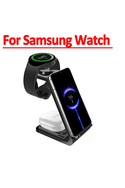 choice2 محطة شحن لاسلكية 3 في 1 من VIKEFON لساعات سامسونج، بقوة 30 واط، متواف...