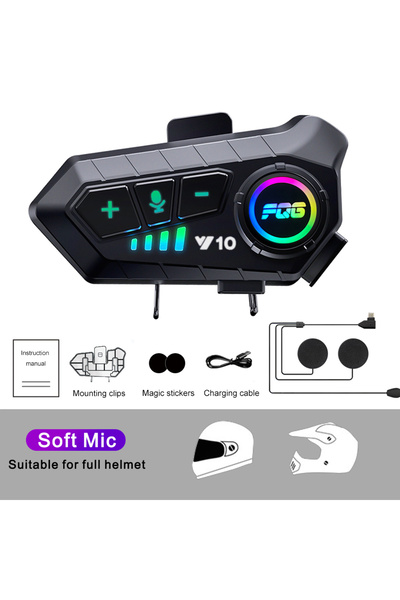 Choice1 Y10 Soft mic Bluetooth 5.3 Helmet Headset Wireless Hands-free Call Ph...