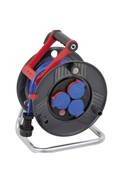 Brennenstuhl Derulator cablu Garant 157249, IP44, 25m (Rosu/Negru)