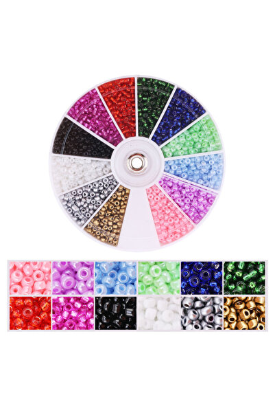 Choice5 1 2000pcs/Lot 12Grids Glass Seed Beads Set Charms Jewelry Beads For B...