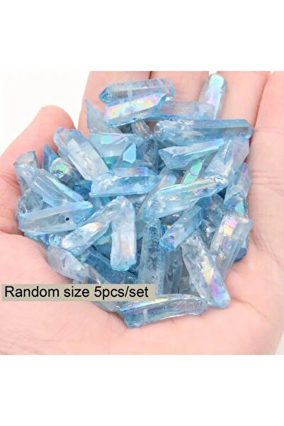 Choice7 Other blue 5pcs Aura Crystal Points, Multi-colored Heat Treated Aura ...