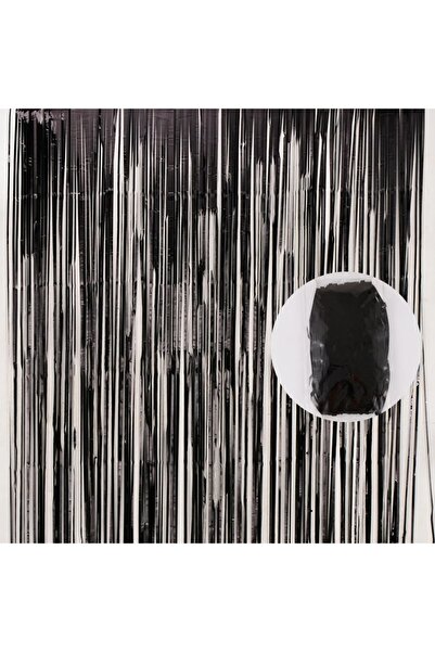 Choice3 ستائر خلفية سوداء رخيصة الثمن مزينة بشراشيب معدنية لامعة لحفلات أعياد...