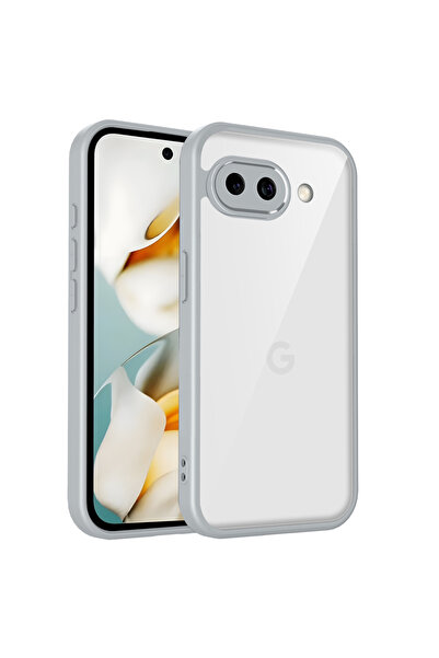 Choice1 جراب جوجل بكسل 9a من البولي كربونات + مادة TPU رمادية اللون، مزود وسا...